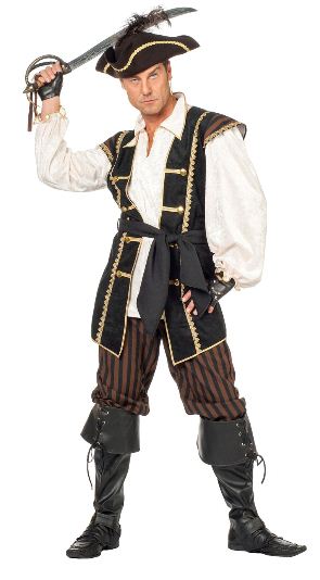 Piraat bruin - Willaert, verkleedkledij, carnavalkledij, carnavaloutfit, feestkledij, piraat, piraten, ahoi, kapitein, waterratten, zeerover,